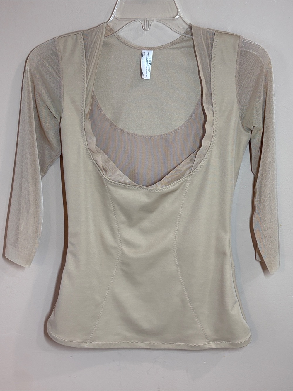 Flexees Neutral Beige Lightweight Shapewear, Med